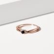 RING WITH A BLACK DIAMOND IN ROSE GOLD - FANCY DIAMOND ENGAGEMENT RINGS - ENGAGEMENT RINGS