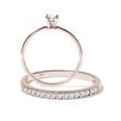 WEDDING RING SET IN ROSE GOLD - ENGAGEMENT AND WEDDING MATCHING SETS - ENGAGEMENT RINGS