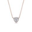 COLLIER D'OR ROSE AVEC DIAMANT TAILLE TRILLION - COLLIERS AVEC DIAMANTS - COLLIERS