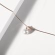 ROSE GOLD NECKLACE WITH PEARL - PEARL PENDANTS - PEARL JEWELRY