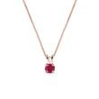 RUBY NECKLACE IN ROSE GOLD - RUBY NECKLACES - NECKLACES