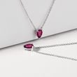 RUBELLITE NECKLACE IN WHITE GOLD - TOURMALINE NECKLACES - NECKLACES