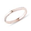 WAVE WEDDING RING WITH DIAMONDS IN ROSE GOLD - WOMEN'S WEDDING RINGS - WEDDING RINGS