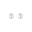 FRESHWATER PEARL STUD EARRINGS IN 14K WHITE GOLD - PEARL EARRINGS - PEARL JEWELRY