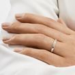 WHITE GOLD WEDDING RING SET WITH A ROW OF 7 DIAMONDS - WHITE GOLD WEDDING SETS - WEDDING RINGS