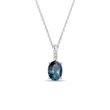 LONDON TOPAZ AND DIAMOND WHITE GOLD NECKLACE - TOPAZ NECKLACES - NECKLACES