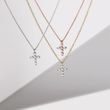 DIAMOND CROSS NECKLACE IN YELLOW GOLD - DIAMOND NECKLACES - NECKLACES