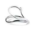 WAVE MOTIF ENGAGEMENT SET IN WHITE GOLD - ENGAGEMENT AND WEDDING MATCHING SETS - ENGAGEMENT RINGS