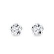 BOUCLES D'OREILLES EN OR BLANC ET MOISSANITE - BOUCLES D'OREILLES AVEC GEMMES - BOUCLES D'OREILLES