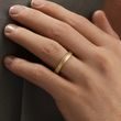 MATTE YELLOW GOLD RING FOR MEN - RINGS FOR HIM - WEDDING RINGS