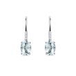 BOUCLES D'OREILLES EN OR BLANC AVEC DIAMANTS ET AIGUES-MARINES - BOUCLES D'OREILLES EN AIGUE-MARINE - BOUCLES D'OREILLES