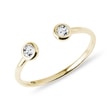 DIAMOND BEZEL RING IN YELLOW GOLD - DIAMOND RINGS - RINGS