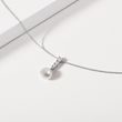 AKOYA PEARL AND DIAMOND PENDANT NECKLACE IN WHITE GOLD - PEARL PENDANTS - PEARL JEWELRY