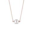 COLLIER EN OR ROSE 14 CARATS AVEC PERLE D'EAU DOUCE - PENDENTIFS EN PERLES - PERLES