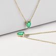 EMERALD NECKLACE IN YELLOW GOLD - EMERALD NECKLACES - NECKLACES