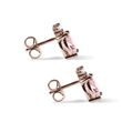 MORGANITE EARRINGS WITH DIAMONDS IN ROSE GOLD - MORGANITE EARRINGS - EARRINGS