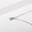 SWISS TOPAZ PENDANT IN WHITE GOLD - TOPAZ NECKLACES - NECKLACES