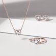 ROSE GOLD AND DIAMOND HEART JEWELRY SET - JEWELRY SETS - FINE JEWELRY