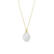 WHITE MOONSTONE NECKLACE IN YELLOW GOLD - SEASONS COLLECTION - KLENOTA COLLECTIONS