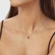 SWISS TOPAZ AND DIAMOND WHITE GOLD NECKLACE - TOPAZ NECKLACES - NECKLACES