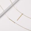 GOLD NECKLACE WITH A SMOOTH HORIZONTAL BAR - YELLOW GOLD NECKLACES - NECKLACES