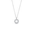 CIRCLE-SHAPED DIAMOND PENDANT NECKLACE IN WHITE GOLD - DIAMOND NECKLACES - NECKLACES