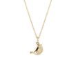 BIRD PENDANT WITH A DIAMOND IN GOLD - CHILDREN'S NECKLACES - NECKLACES