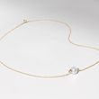 FRESHWATER PEARL NECKLACE IN 14K YELLOW GOLD - PEARL PENDANTS - PEARL JEWELRY