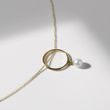 PEARL NECKLACE IN 14K YELLOW GOLD - PEARL PENDANTS - PEARL JEWELRY