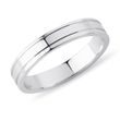 MEN'S WEDDING RING IN WHITE GOLD WITH ENGRAVED LINES - RINGS FOR HIM - WEDDING RINGS