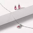 BOUCLES D'OREILLES EN OR BLANC AVEC TOURMALINES ET DIAMANTS - BOUCLES D'OREILLES EN TOURMALINE - BOUCLES D'OREILLES