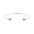 ELEGANT TOPAZ BRACELET IN WHITE GOLD - CUFF BRACELETS - BRACELETS