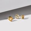 HEART-SHAPED CITRINE EARRINGS IN YELLOW GOLD - CITRINE EARRINGS - EARRINGS