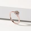 HALORING MIT KLAREN DIAMANTEN IN ROSEGOLD - VERLOBUNGSRINGE MIT FARBIGEN DIAMANTEN - VERLOBUNGSRINGE