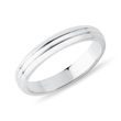 MEN'S WEDDING BAND IN WHITE GOLD WITH TWO ENGRAVED LINES - RINGS FOR HIM - WEDDING RINGS