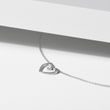HEART-SHAPED NECKLACE WITH DIAMONDS IN WHITE GOLD - DIAMOND NECKLACES - NECKLACES