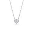 DIAMOND HEART PENDANT IN WHITE GOLD - DIAMOND NECKLACES - NECKLACES