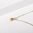 CITRINE AND DIAMOND PENDANT IN GOLD - CITRINE NECKLACES - NECKLACES