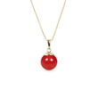 CORAL PENDANT IN YELLOW GOLD - SEASONS COLLECTION - KLENOTA COLLECTIONS