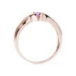 GOLD RING WITH PINK SAPPHIRE - SAPPHIRE RINGS - RINGS