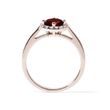 GARNET AND DIAMOND RING IN ROSE GOLD - GARNET RINGS - RINGS