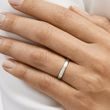 HIS AND HERS SHINY AND SATIN WHITE GOLD WEDDING RING SET - WHITE GOLD WEDDING SETS - WEDDING RINGS