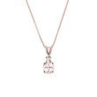 MORGANITE AND DIAMOND NECKLACE IN 14K ROSE GOLD - MORGANITE NECKLACES - NECKLACES