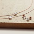 MOISSANITE NECKLACE IN ROSE GOLD - ROSE GOLD NECKLACES - NECKLACES