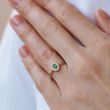 EMERALD AND DIAMOND RING IN ROSE GOLD - EMERALD RINGS - RINGS