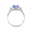 RING WITH TANZANITE AND BRILLIANTS IN WHITE GOLD - TANZANITE RINGS - RINGS