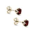 GARNET GOLD EARRINGS - GARNET EARRINGS - EARRINGS