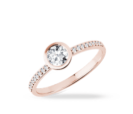 Zásnubní prsteny z růžového zlata