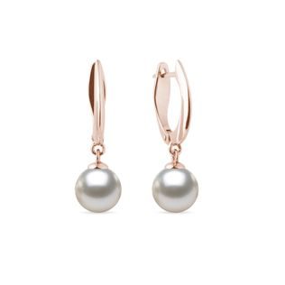 AKOYA PEARL EARRINGS IN ROSE GOLD - PEARL EARRINGS - PEARL JEWELLERY