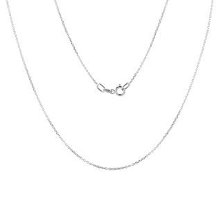 50 CM WHITE GOLD CABLE CHAIN - GOLD CHAINS - NECKLACES